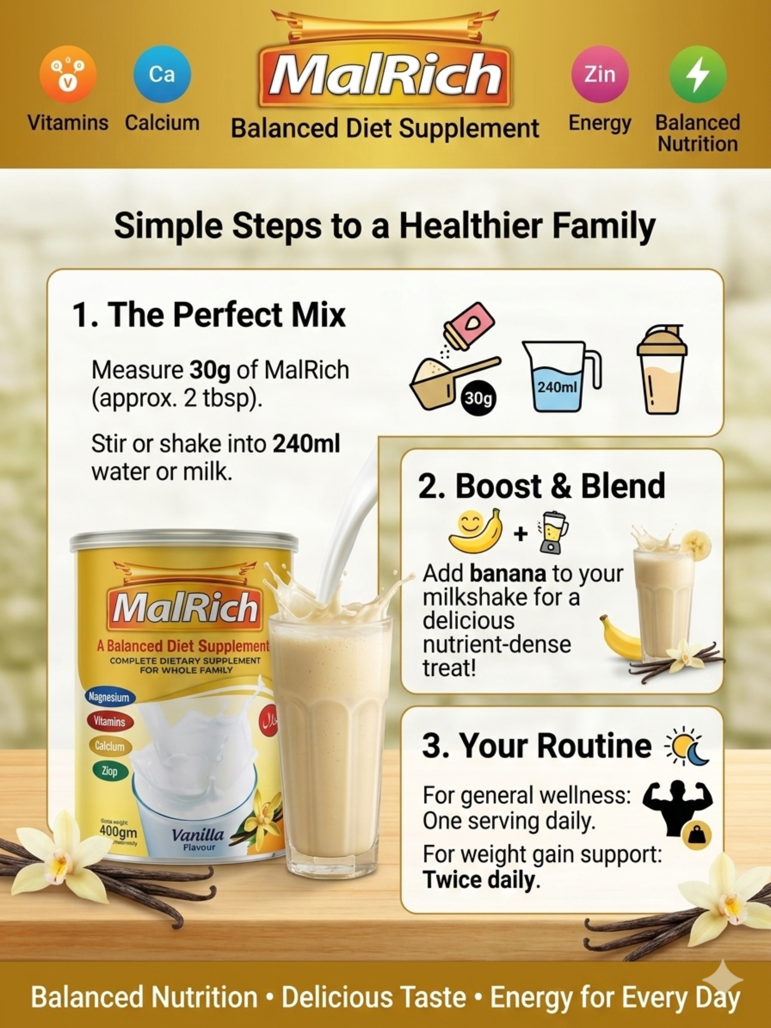 MalRich Balanced Diet Supplement(500gm)